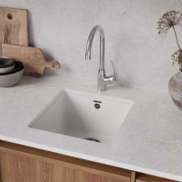 Кухонная мойка Lemark SINARA 400-U подстольного монтажа из кварцгранита цвет: Антрацит  (9910061)