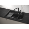 Кухонная мойка GRANULA Kitchen Space (7302, ШВАРЦ)