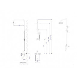 Душевая система с изливом RUSH Santiago (SUS1116-40Black)