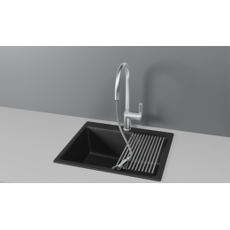 Смеситель для кухни GRANULA с выдвижным изливом (8172, НЕРЖ)