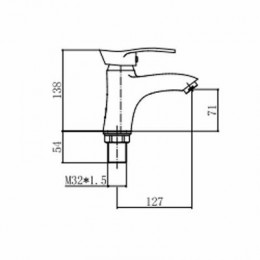 Смеситель для умывальника FASHUN хром (A1001)