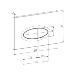Клавиша смыва, хром Rhein.Marx, DK (DB1399001)