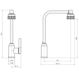 Смеситель FASHUN для кухни (A54031-8)