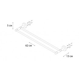 Полотенцедержатель FIXSEN Modern трубчатый 2-ой (FX-51502)