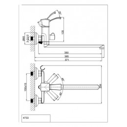 Смеситель для ванны DK Rhein Bach (DA1473301)