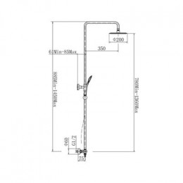 Душевая система термостатическая, FASHUN (A52427)