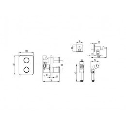 Смеситель Lemark Yeti термостатический с гигиеническим душем (LM7820С)