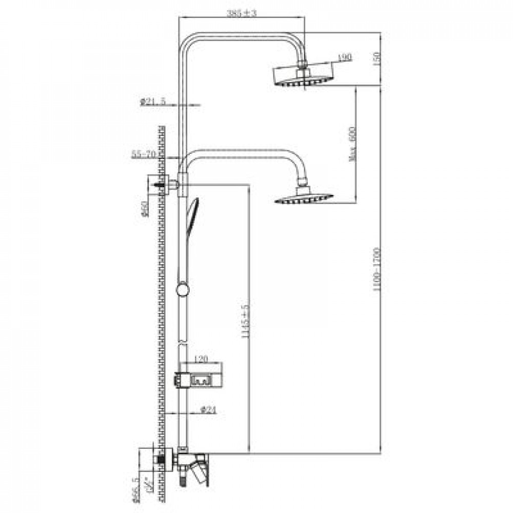 Душевая система Lemark Tropic (LM7002BL)