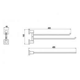 Полотенцедержатель поворотный Timo Selene (10059/00)