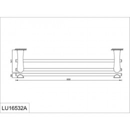 Полотенцедержатель двойной RUSH Luson (LU16532A)