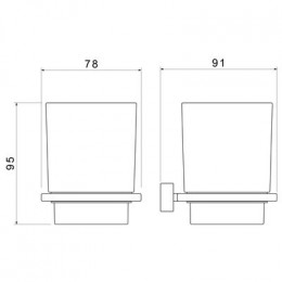 Стакан для зубных щеток Timo Torne  золото матовое (43033/17)