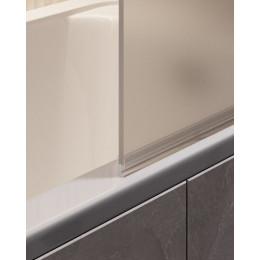 Шторка для ванны в узком профиле 1400*600, стекло матовое 8 мм, Timo TC-60/03F-8 (T15)