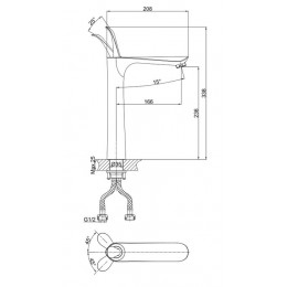 Смеситель для раковины высокий DK Venice Baciano (DA1032041)
