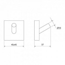 Крючок одинарный IDDIS Edifice латунь (EDISB10i41)