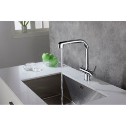 Смеситель для кухни с подключением фильтра и выдвижной лейкой Timo Saona хром (2346/00FL)