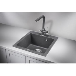Кухонная мойка GRANULA (4651, ГРАФИТ)