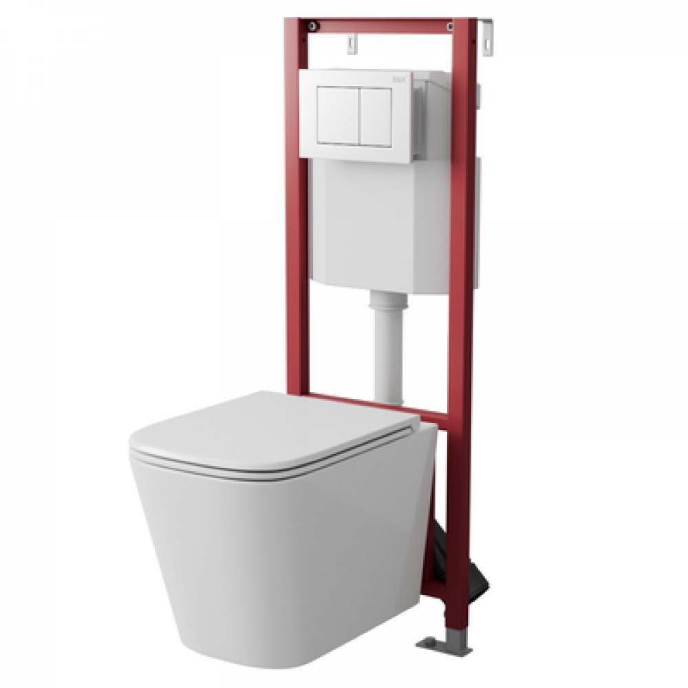 Инсталляция с белой клавишей D&K 400*165*1160мм (DI8640116)