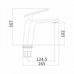 Смеситель для умывальника FASHUN черный (A1081-7)