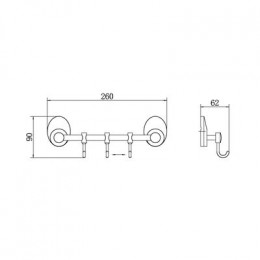 Вешалка FASHUN хром (A1615-3)