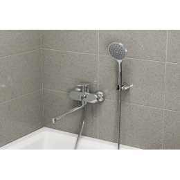 Смеситель одноручный для ванны с поворотным изливом RUSH Nevis (NE1735-51)