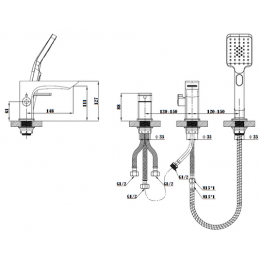 Смеситель для ванны ESKO Vela (PB 355B)
