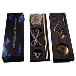 Смеситель напольный ванно-душевой FASHUN золото (A3085-35)