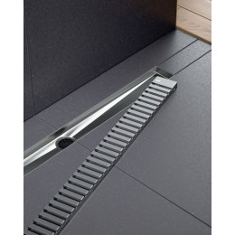 Душевой лоток TIMO Drain System 700 с вставкой "lines", Сатин (DS230107/01)