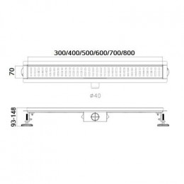 Душевой лоток Haiba сатин (HB93400)