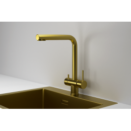 Смеситель для кухни GRANULA (7011, ЗОЛОТО САТИН)