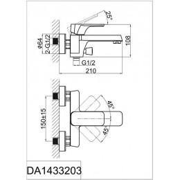 Смеситель для душа DK Berlin Humboldt (DA1433212)