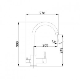 Смеситель для кухни с подключением фильтра воды Haiba матовое золото (HB43828-5)