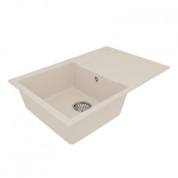 Кухонная мойка Lemark IMANDRA 760 врезная прямоугольная с крылом из кварцгранита цвет: Шампань  (9910030)