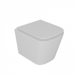 Унитаз D&K подвесной  безободковый (торнадо), сиденье микролифт Berlin (DT1436516)