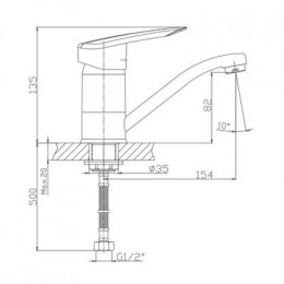 Смеситель для кухни Haiba (HB4507-2)