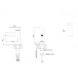 Смеситель для умывальника RUSH Santiago (SUS1116-11)