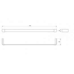 Полотенцедержатель одинарный 74 см., RUSH Flores (FL08531В)