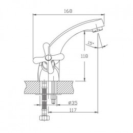 Смеситель для раковины Haiba (HB1025)