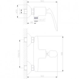 Смеситель для душа  RUSH Island (IS6535-63)