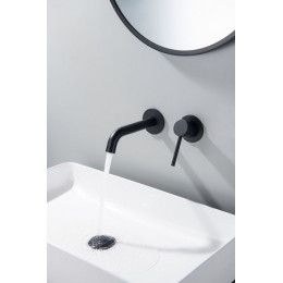 Смеситель для раковины встроенный Timo Saona черный (2372/03SM)