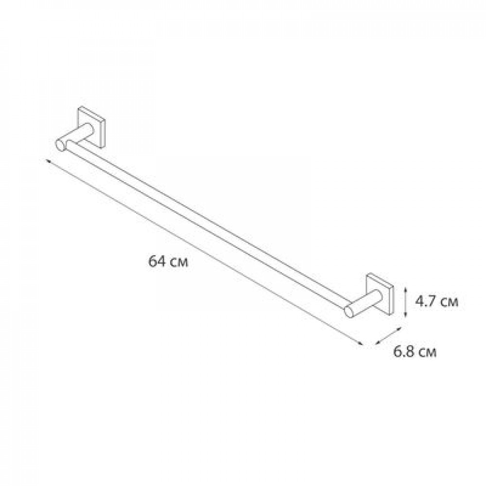 Полотенцедержатель трубчатый 60см Fixsen Lux Satin, сатин (FX-16001A)