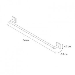Полотенцедержатель трубчатый 60см Fixsen Lux Satin, сатин (FX-16001A)