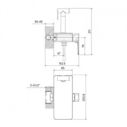 Смеситель IDDIS с гигиеническим душем встраиваемый полка черный Axes (AXEBLSHi08)
