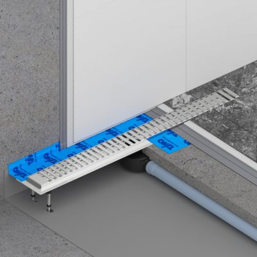 Душевой лоток TIMO Drain System 900 с вставкой "lines", Хром (DS230109/00)