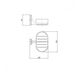 Мыльница FASHUN хром (A1502)