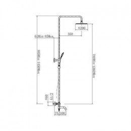 Душевая система, термостатическая, FASHUN (A52426-8)