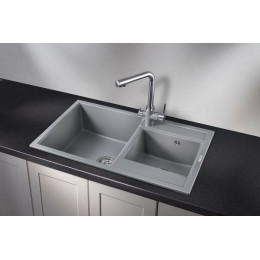 Кухонная мойка GRANULA (8201, АЛЮМИНИУМ)
