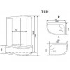 Душевая кабина Timo Standart Silver Fabric 110*85*220  (T-6610SR)