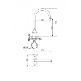 Смеситель для кухни DK Hessen Goethe (DA1382441)