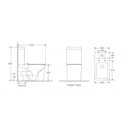 Унитаз-компакт безободковый D&K Berlin 610*345*825мм (DT1437016)