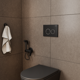 Клавиша смыва, черная, D&K Bayern (DB1529025), инсталляция DI8050127